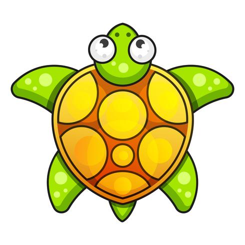 Icono De Tortuga. Ilustración vectorial sobre fondo blanco vector