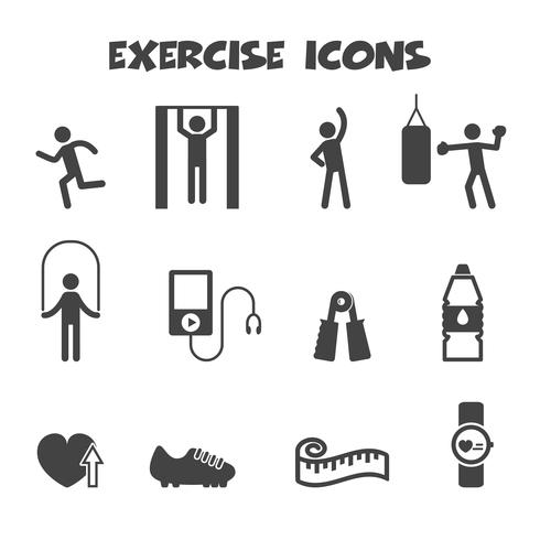 exercise icons symbol vector