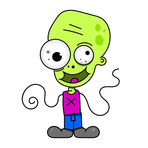 Cute Cartoon Vector Monster . Cheerful Kid . I Am Not A Monster, Just Different.