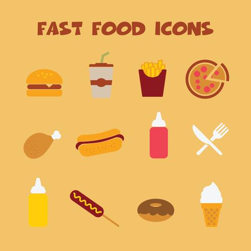 comida rápida icons2 vector