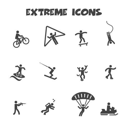 símbolo de los iconos extremos vector