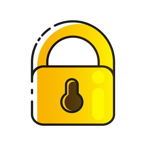 Lock Icon Vector. Lock Vector Design. Sign Design. Flat Style.