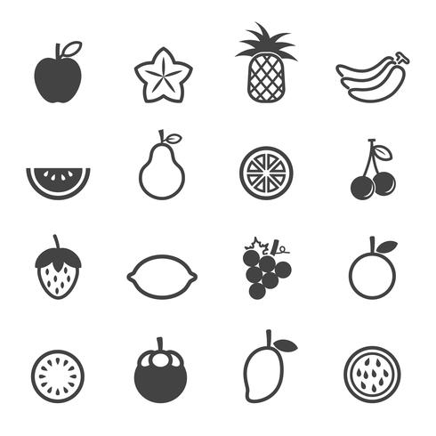 iconos vectoriales de frutas vector
