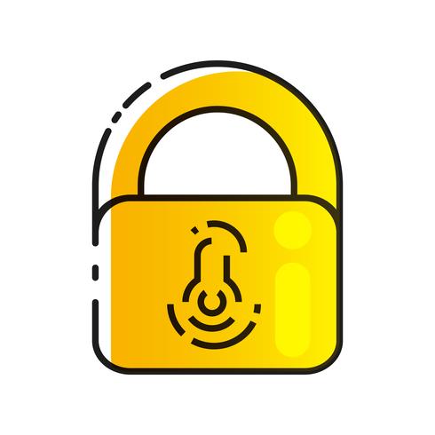 Lock Icon Vector. Lock Vector Design. Sign Design. Flat Style.