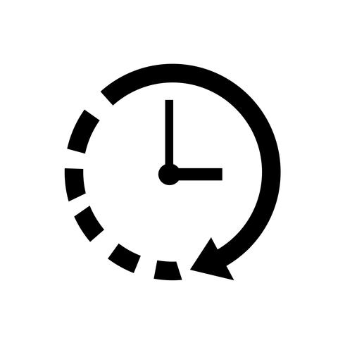 Icono de reloj símbolo de signo vector