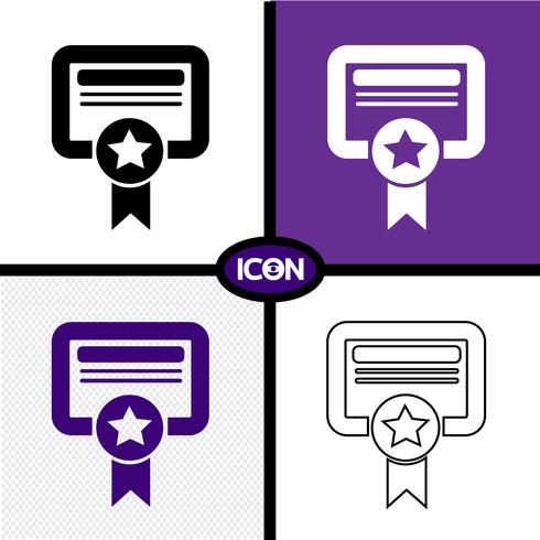 Certificado icono símbolo signo vector