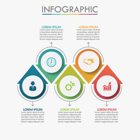 Business data visualization. timeline infographic icons designed for abstract background template. vector