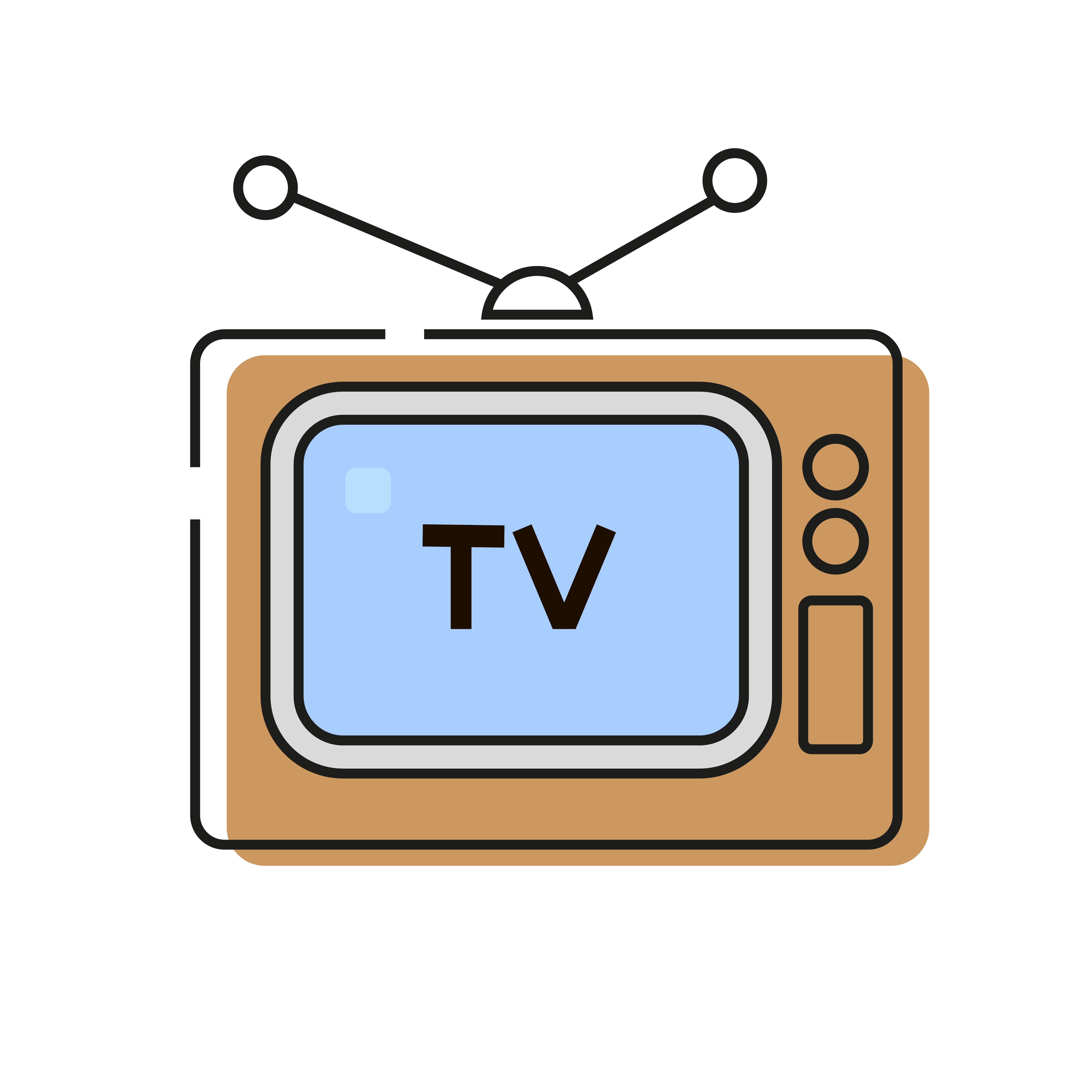 Icône de télévision vecteur Style Ready pour votre conception, carte de