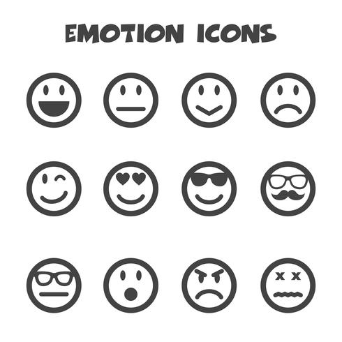 símbolo de los iconos de emoción vector