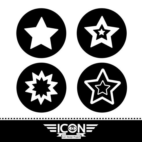 star icon  symbol sign vector