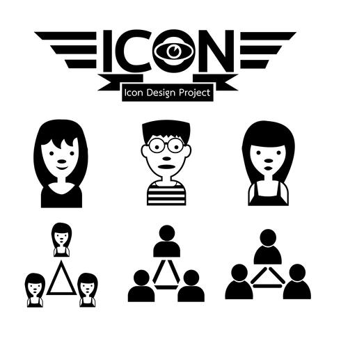 people icon  symbol sign vector