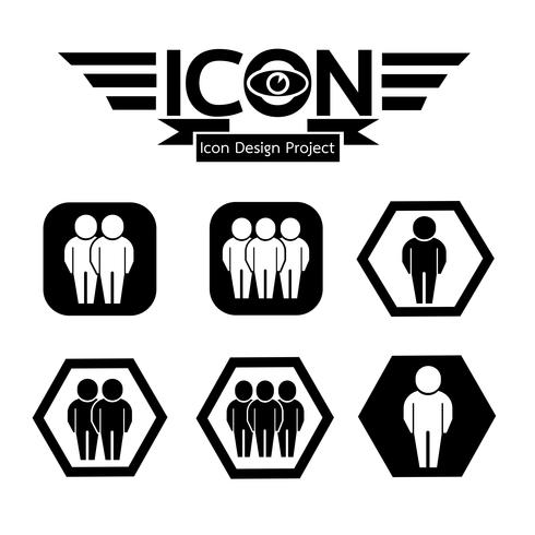 people icon  symbol sign vector