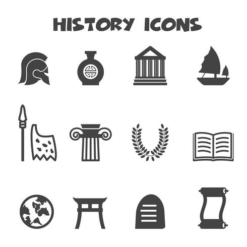 símbolo de los iconos de la historia vector