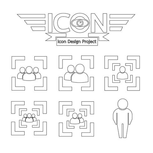 people icon  symbol sign vector