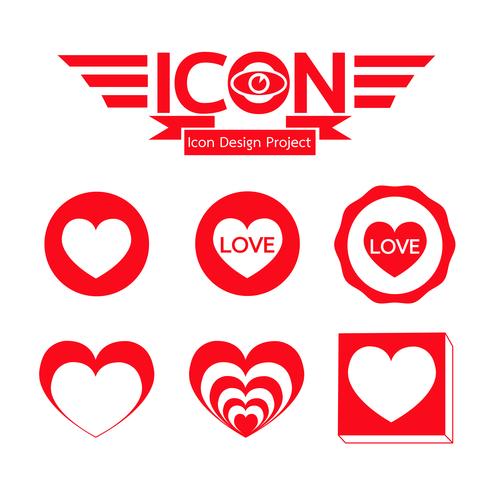 Icono del corazón símbolo de signo vector