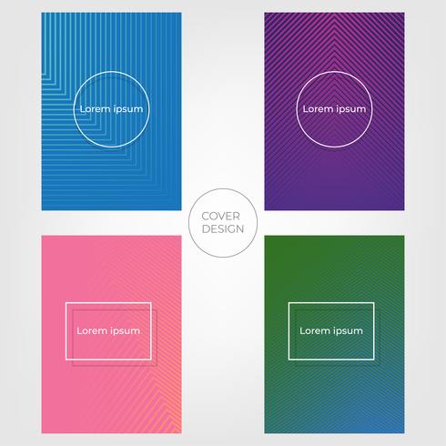 Abstract Minimal Cover Design. Colorful Halftone Gradient Background. Vectors Illustrations.