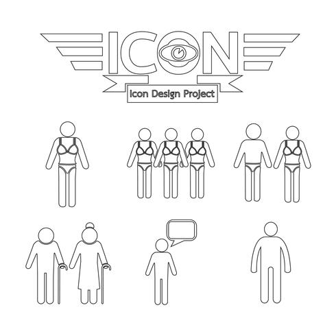 people icon  symbol sign vector