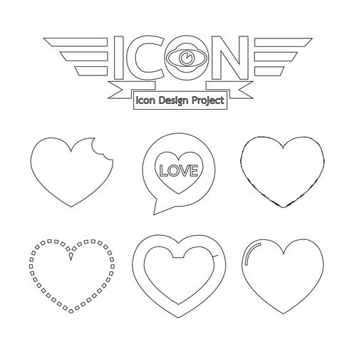 Heart icon  symbol sign vector