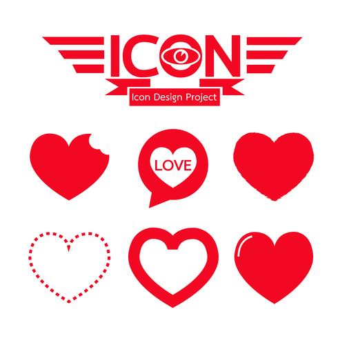 Icono del corazón símbolo de signo vector