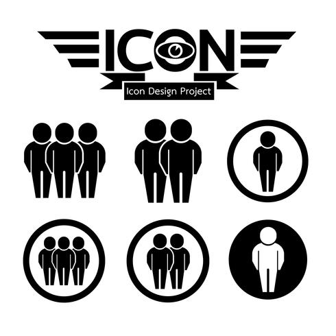 people icon  symbol sign vector