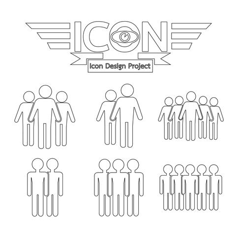 people icon  symbol sign vector