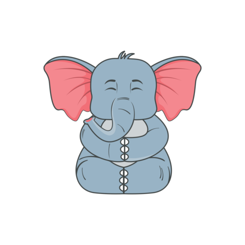 Ilustración de vector mínimo png elefante