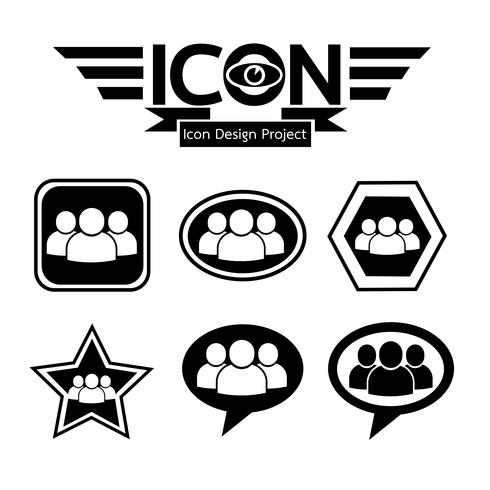 people icon  symbol sign vector