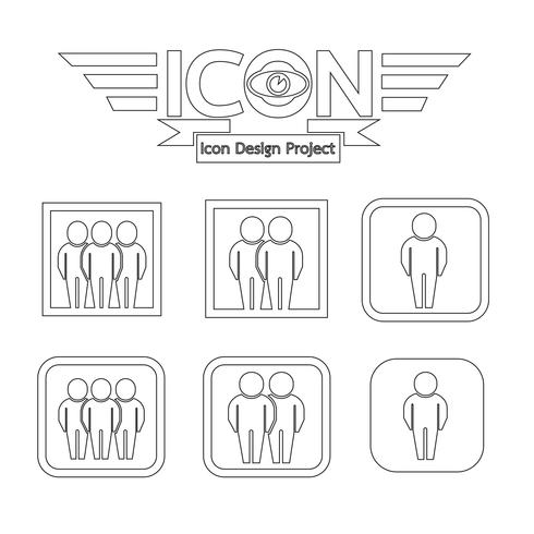 people icon  symbol sign vector