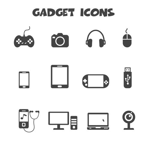 gadget icons symbol vector