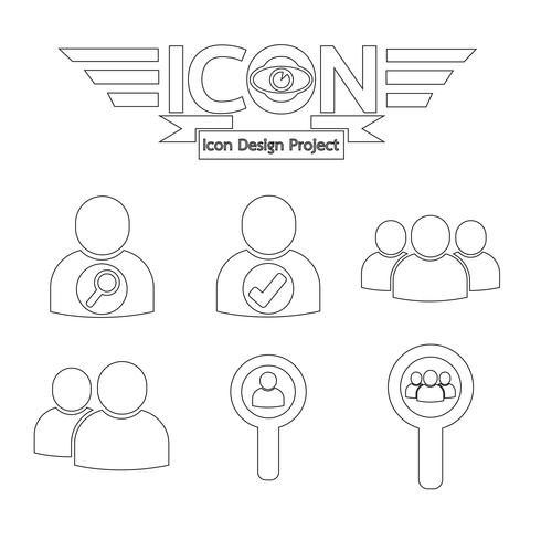 people icon  symbol sign vector