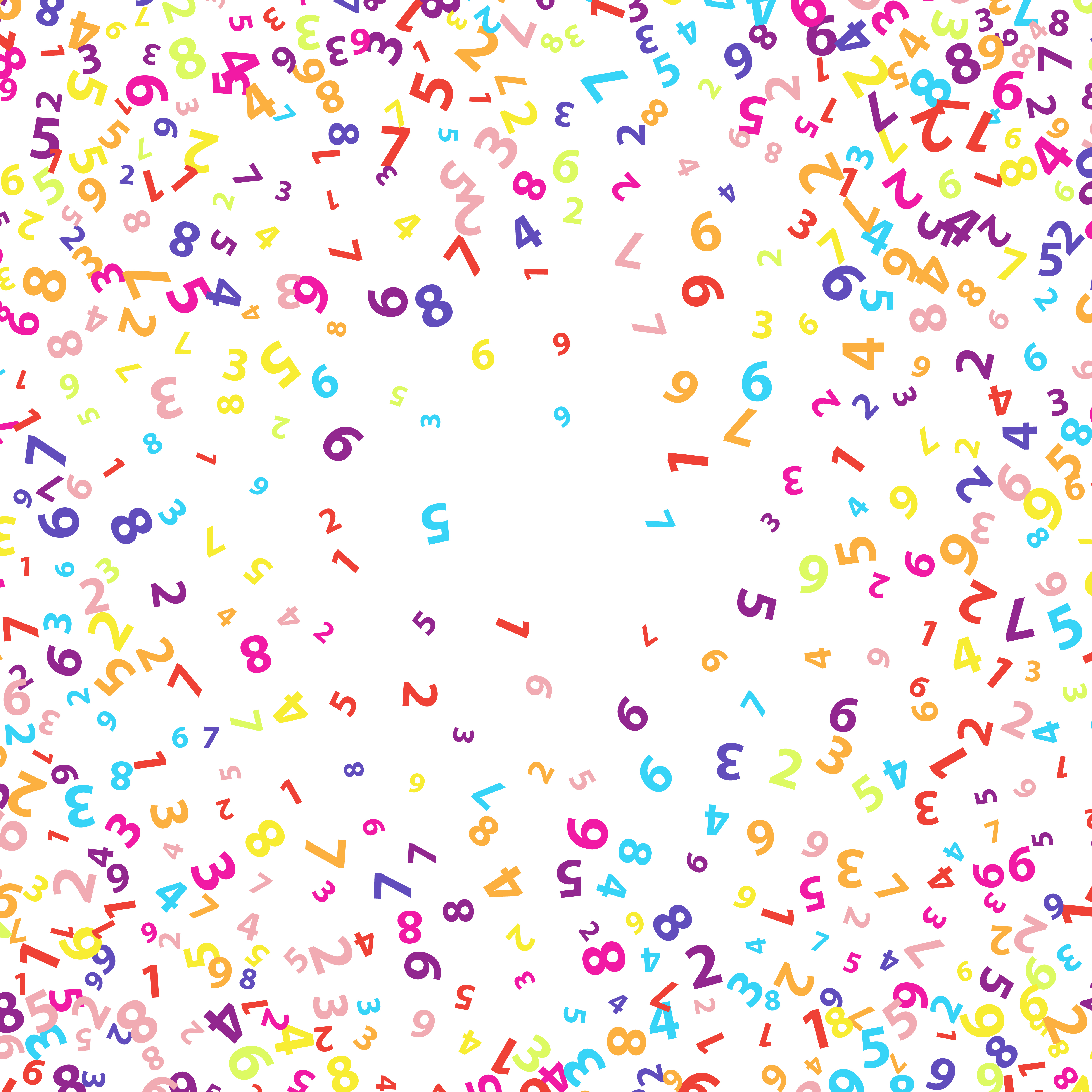 Colourful numbers background 633488 Vector Art at Vecteezy