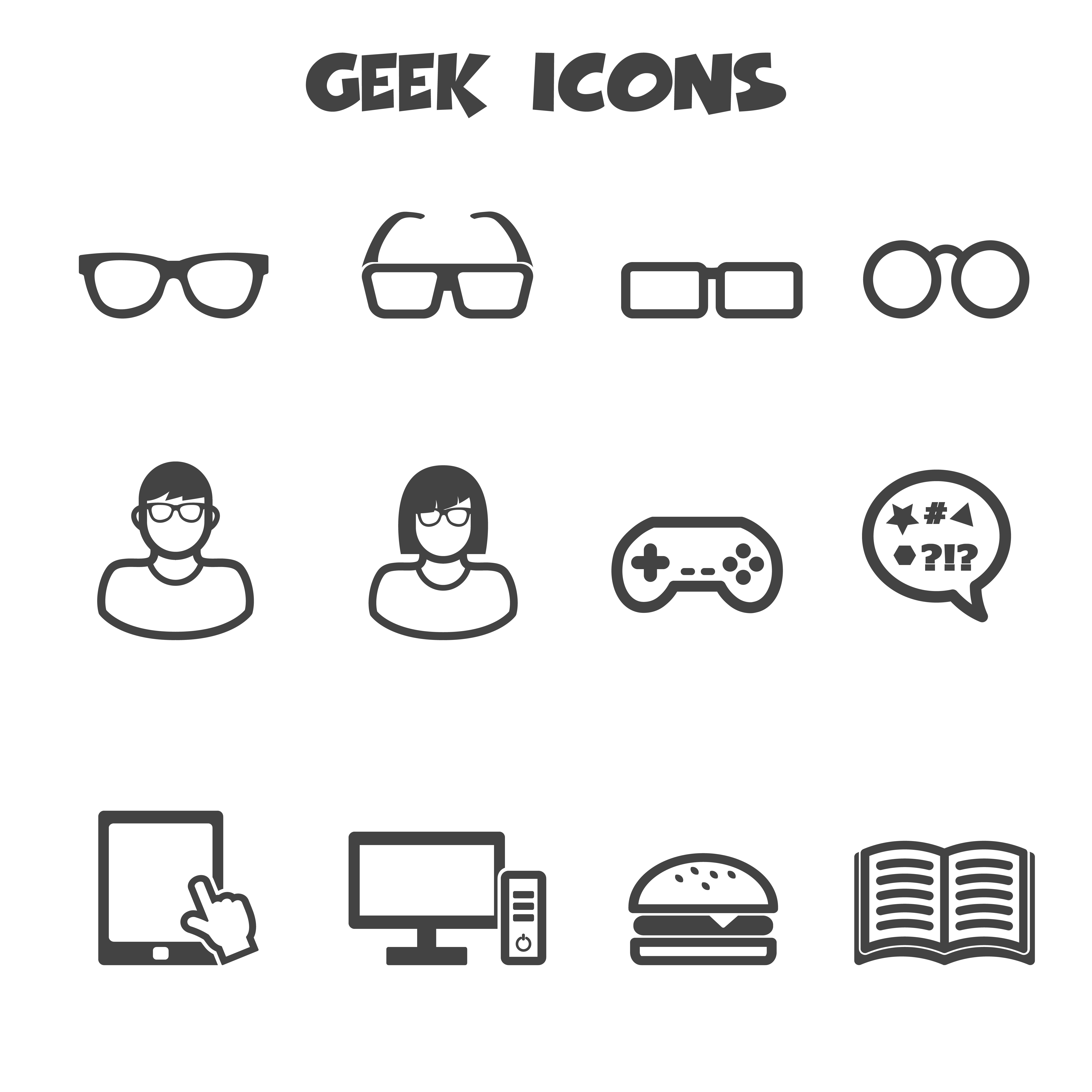 Download geek icons symbol - Download Free Vectors, Clipart ...