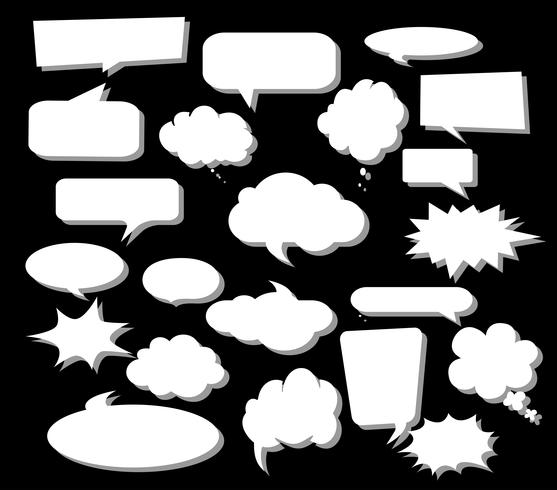Design elements for speech, message, social network. Vector Illustration and graphic elements.