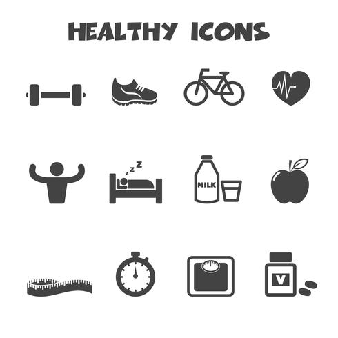 healthy icons symbol vector