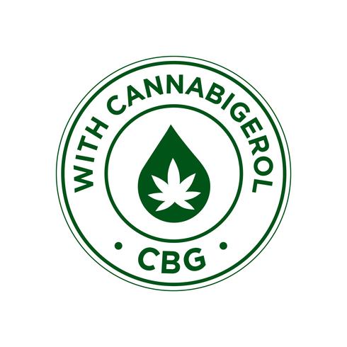 With Cannabigerol CBG icon vector