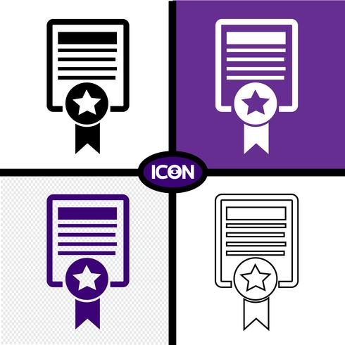 Certificado icono símbolo signo vector