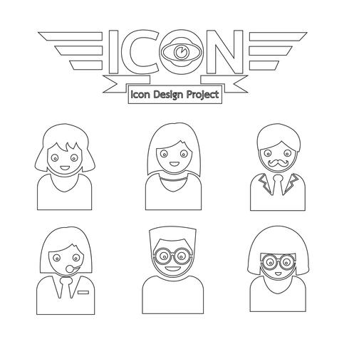 people icon  symbol sign vector