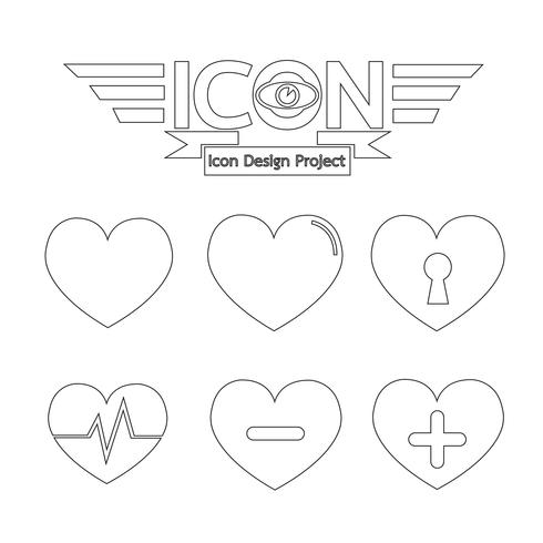 Icono del corazón símbolo de signo vector