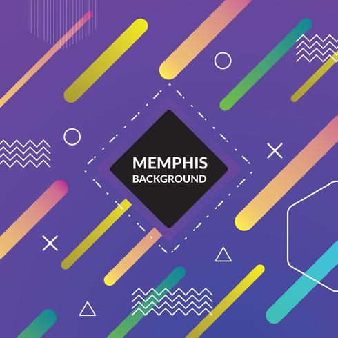 Memphis colorful background vector