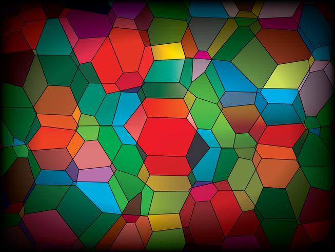 Coloree el fondo de cristal del mosaico en arte gráfico de vector. vector