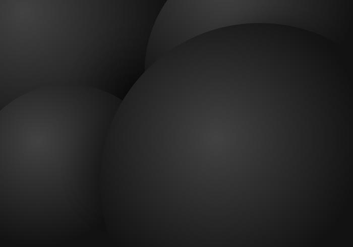 Abstract 3D realistic liquid or fluid circles black color beautiful background. vector