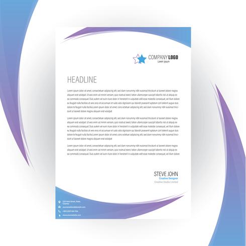 Corporate business letterhead design vector