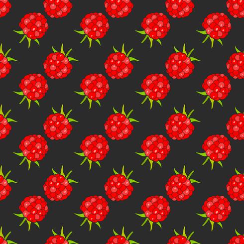 Seamless Background With Raspberries, Vector Image Ready For Your Design