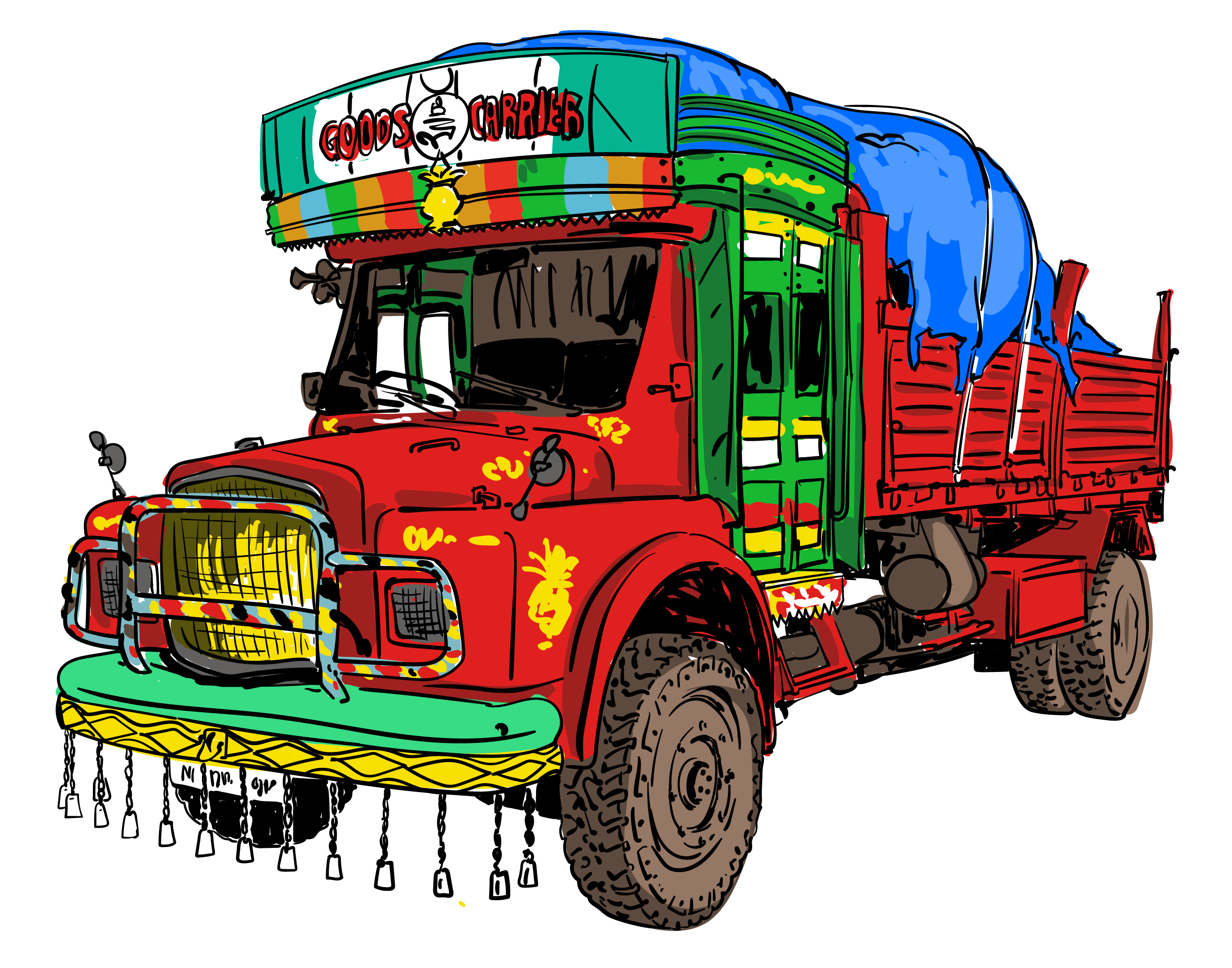  Indian  Truck  Vector Art Icons and Graphics for Free Download