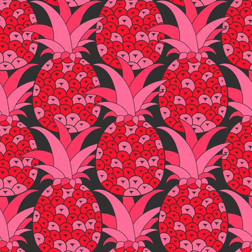 Pineapples seamless pattern. Tropical background. Vector illustration. Ready For Your Design, Greeting Card