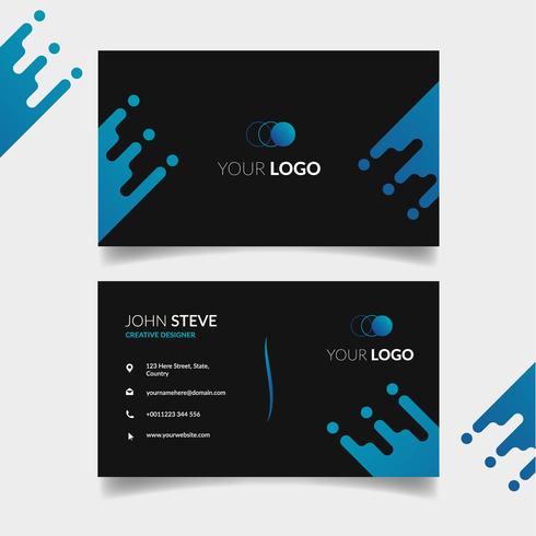 Black corporate card template vector