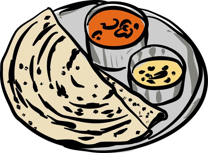 Dosa Vector Illustration 