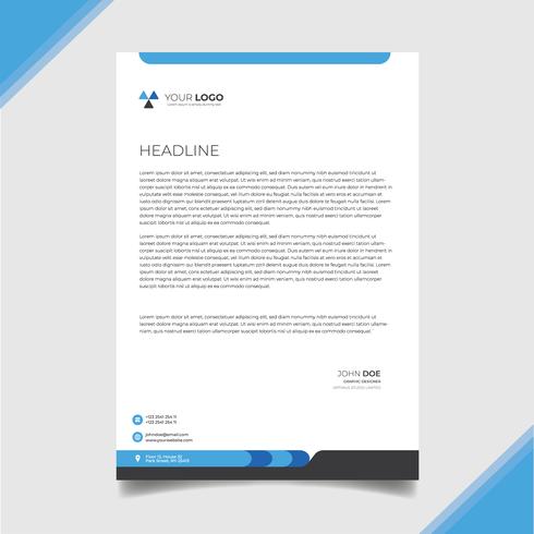 Bluish letterhead template vector