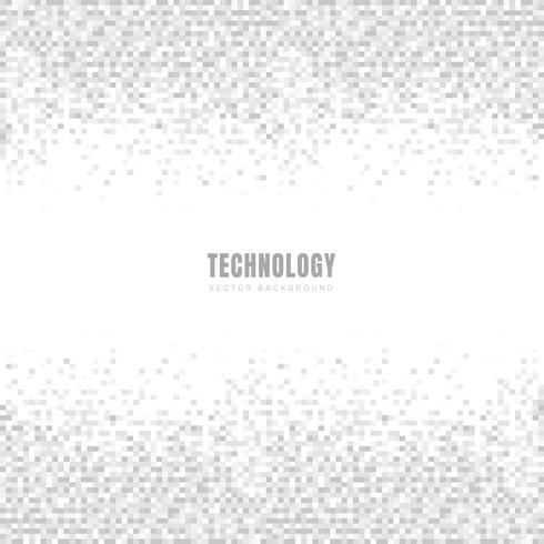 Abstract geometric white and gray squares pattern background and texture with space for text. Technology style. Mosaic grid. vector