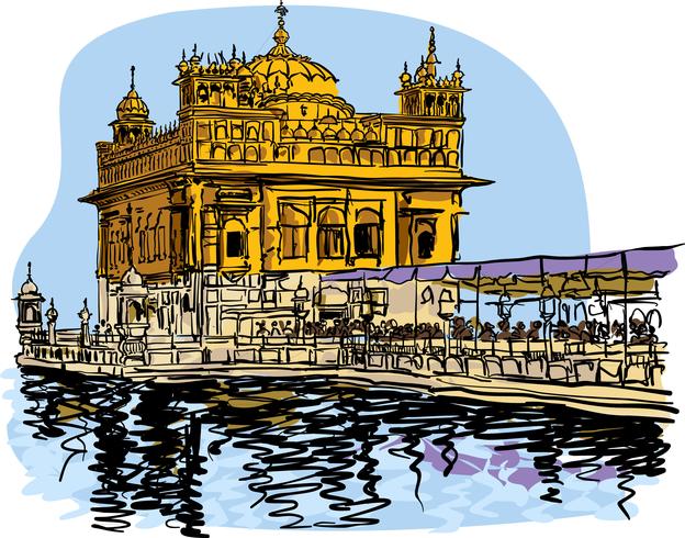 Golden Temple Vector  